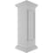 Ekena Millwork 12"W x 40"H End Newel Post with Panel, Peaked Capital & Base Trim (Installation kit included) NWL12X40EPP0B0 - alternate 4